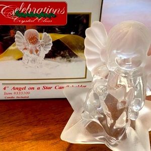 💢CELEBRATION CRYSTAL ANGEL CANDLE HOLDER💢